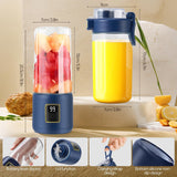 Portable Blender - Mini Blender - 12 Blades - Portable - On-the-Go Blender - Mini Juicer - Smoothie Maker - Perfect for Smoothies, Juices, and Baby Food - Dark Blue