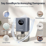 Dehumidifier - Intelligent Ultra - Silent Dehumidifier - Ultra-Quiet Portable Dehumidifier - For Drying Laundry - Dehumidifies Bedrooms, Bathrooms, Wardrobes, and Caravans - Black