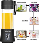 Blender - Mini blender - Smoothie maker - Rechargeable mini blender - Portable blender - Citrus press - Black