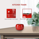 Mechanical Kitchen Timer with Tomato-Shaped Countdown