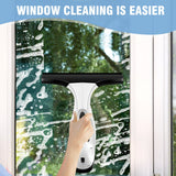 Windshield wiper - window cleaner - window squeegee - window cleaner - cordless window vacuum cleaner - water tank, spray bottle with microfiber cover - cordless window cleaner for all smooth surfaces, windows, mirrors, shower screens