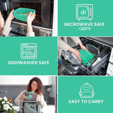 2000ml children's lunch box, adult lunch box with 4 compartments and soup container, salad box with dressing container, lunch box, salad container, microwave and dishwasher safe, BPA free