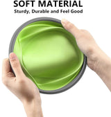 4-Piece Food Storage Container Set - Lunch Box - Collapsible Food Container - Round Silicone Lunch Box - For Camping Kitchens - BPA-Free - Green