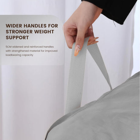 Collapsible Laundry Basket - Large Laundry Basket - Large Storage Bag - Large Carrying Bag - Travel Bag - Storage Bag, Moving Box, Clothes Storage Bag, Moving Bag - Silver