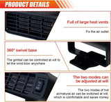 12V 200W Portable Car Heater and Fan 2-in-1 with 360° Rotation, Fast Defrosting and Windshield Demisting, Black