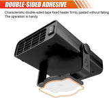 12V 200W Portable Car Heater and Fan 2-in-1 with 360° Rotation, Fast Defrosting and Windshield Demisting, Black