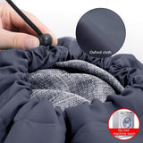 60L Large Foldable Laundry Bag for Travel, with Handles, Gray, 60x80cm