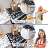 2-Pack High Temperature Resistant Gap Strip for Kitchen Stove and Cabinet, Compatible with Most Brands, 1.5 x 0.5 Inches, Gray
