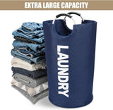 90L Foldable Laundry Basket Waterproof with Samsung, 38x38x79 cm Black