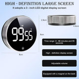 Digital Timer with Magnet and LED Display, Compatible with Kitchen Appliances