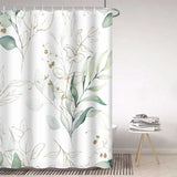 Waterproof Shower Curtain Green Mildew Resistant, 180x180 cm