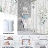 Waterproof Shower Curtain Green Mildew Resistant, 180x180 cm