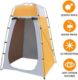 Pop-up Tent Changing Room 120x120x190 cm, Foldable Outdoor Camping Shelter with Inner Pocket, Multicolored