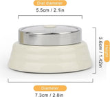 60 Minute Mechanical Kitchen Timer with Magnet, Stainless Steel Yellow, 3.6 x 7.3cm