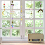 6 inches rainbow refractive prism suncatcher crystal decoration, 15 cm