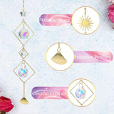 6 inches rainbow refractive prism suncatcher crystal decoration, 15 cm
