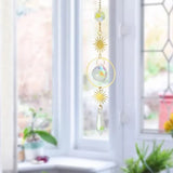 6 inches rainbow refractive prism suncatcher crystal decoration, 15 cm
