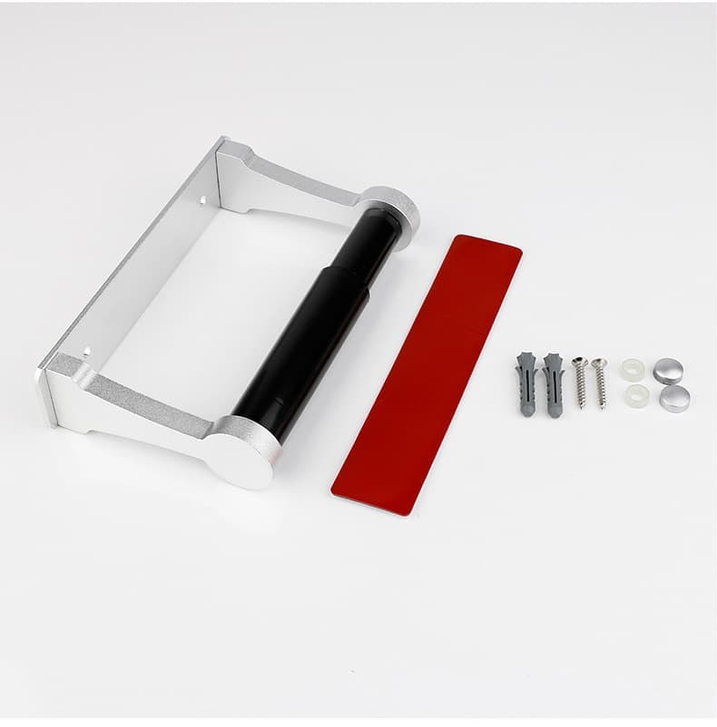 Aluminum Self-Adhesive Paper Towel Holder for Kitchen and Bathroom, 16x9.8cm, No Drilling Required, Gold