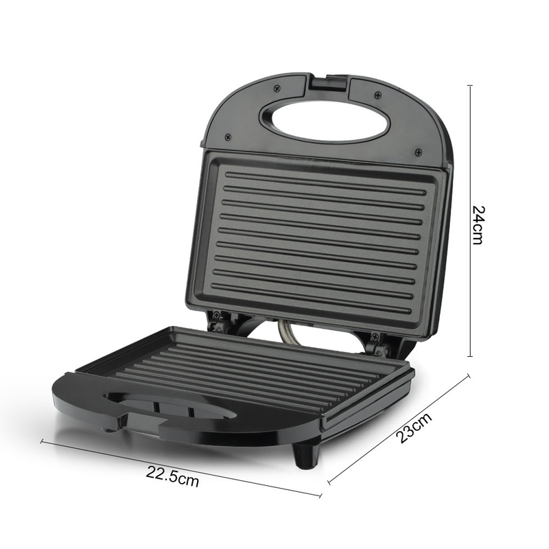 RAF R.214T Grill Steak Maker 750W Electric Press Griller, Ribbed Non-Stick Cooking Plate, 110-220V Multifunctional Breakfast Grill Machine