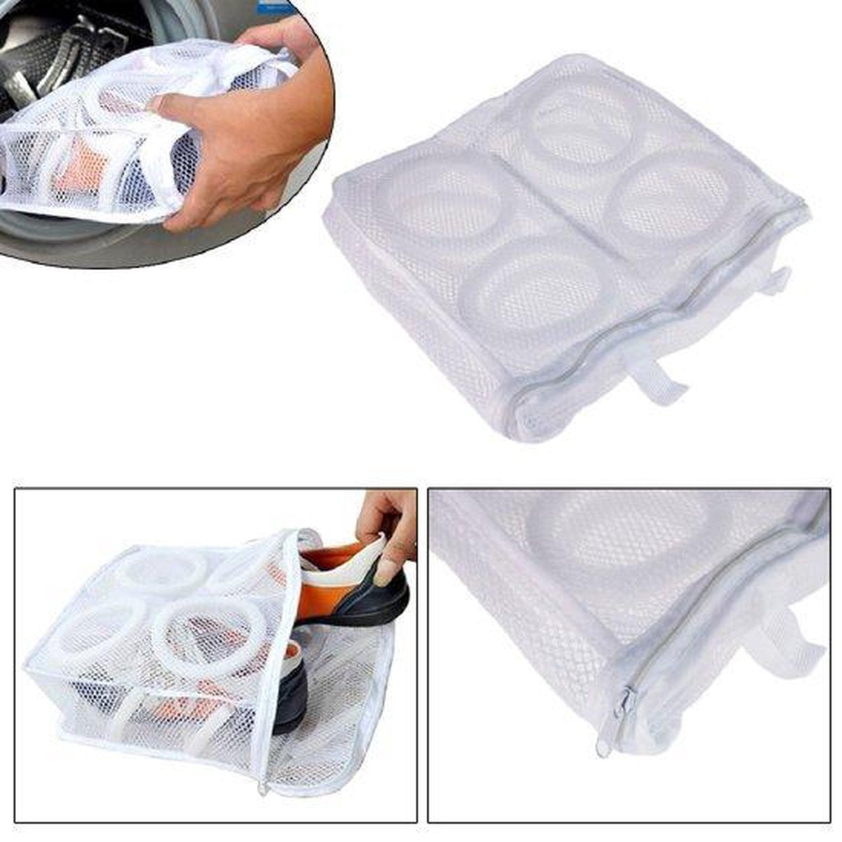 Laundry Bag for Shoes Max size 42 and Lingerie With Zipper - Hangable - Washing Machine and Dryer