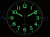 Luminous digital quartz wall clock - 20 cm - Modern minimalist silent clock for living room and bedroom - Stylish wall clock for home use