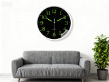 Luminous digital quartz wall clock - 20 cm - Modern minimalist silent clock for living room and bedroom - Stylish wall clock for home use