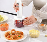 Food Processor - Cordless and USB-C Rechargeable - 4 Cups for Portion Control - Powerful Stainless Steel Blade - for Small Kitchens and Camping