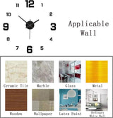 Frameless Wall Clock - Modern 3D DIY - Large Display for Clear Reading - Easy to Stick - Modern Living Room Decor