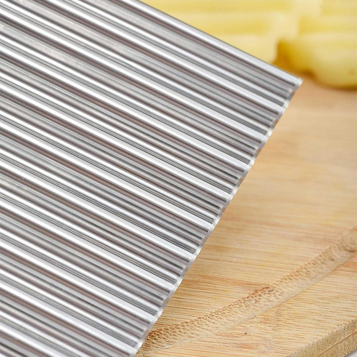 Vegetable knife - Stainless steel - Serrated blade - Potato chip cutter - Fruit and vegetable cutter - Kitchen tool
