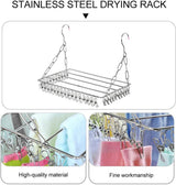 Drying Rack - 36 Stainless Steel Clips - Reinforced No Deformation - Socks and Underwear Drying Rack for Home Laundry Room