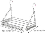 Drying Rack - 36 Stainless Steel Clips - Reinforced No Deformation - Socks and Underwear Drying Rack for Home Laundry Room