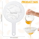 2 pieces 24 cm ultra-fine sieve - nylon juice strainer - yogurt strainer - plastic colander with handle - mini brine shrimp separator net for the kitchen (80/300 mesh)