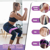 Resistance Bands - Resistance Band - Fitness Elastics - Non-slip, secure fit - Sturdy latex-free fabric - Full Body Workout - For women, home and gym training