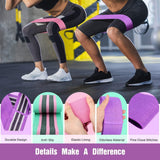 Resistance Bands - Resistance Band - Fitness Elastics - Non-slip, secure fit - Sturdy latex-free fabric - Full Body Workout - For women, home and gym training