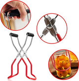 Funnel Set - 4 Pieces - Stainless Steel - Kitchen Funnels - Metal Filling Funnel - Kitchen Funnel - Jam Funnel - Includes Can Clips - Liquid - Pouring - Dishwasher Safe - Kitchen Helper Tool - For Transferring Essential Oils, Liquids
