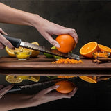 Grater - Professional zester - Fast and efficient Lemon grater - Multifunctional Long hand grater - Cheese grater - Ginger grater - Garlic grater - Narrow long grater - Kitchen grater - ergonomic soft handle - High-quality stainless steel - Black