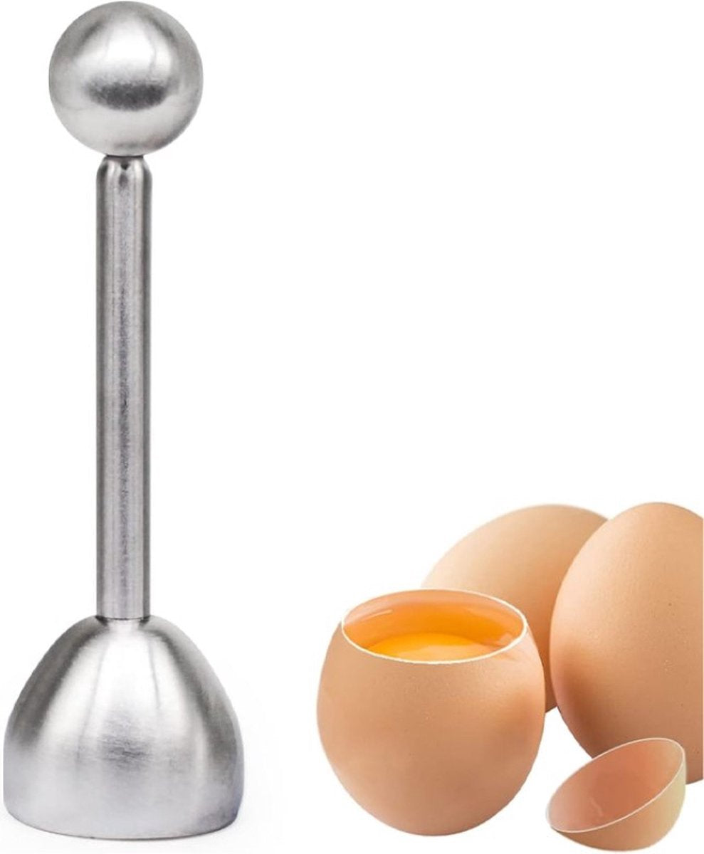 Eggshell Cutter - Stainless Steel - Egg Cutters - Eggshell Opener - Egg Decapitator - Egg Topper - Egg Unchopper - Egg Slicer - Kitchen Utensils - Silver - 1 Piece - Dishwasher Safe