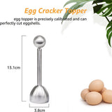 Eggshell Cutter - Stainless Steel - Egg Cutters - Eggshell Opener - Egg Decapitator - Egg Topper - Egg Unchopper - Egg Slicer - Kitchen Utensils - Silver - 1 Piece - Dishwasher Safe