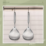 Skimmer - Stainless Steel - Deep-frying Spoon - Deep-frying Scoop - Food Sieve - Skimmer Spoon - Colander Spoon - Non-Stick - Hanging Handle - Dishwasher Safe - Draining Potatoes/Vegetables/Pasta - Sieve - Colander - Cooking Supplies - Kitchen Tools
