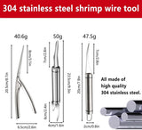 3 Pieces - 5-In-1 Multifunctional Shrimp Knife - Shrimp Peeler - 304 Stainless Steel Shrimp Peeler - Multifunctional - Shrimp Line Knife - Knife for Peeling, Scaling, and Cleaning Seafood and Shrimp, Kitchen Cleaning Tool