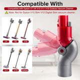 Quick Release Adapter Suitable For Dyson V7, V8, V10, V11 - Quick Release Short Distance Adapter - Angle Attachment - Angle Adapter 90 Degree Tool Accessory - Ergonomic Vacuuming - Vacuum Cleaner Adapter - Vacuum Cleaner Accessories