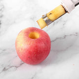 2-In-1 Apple Corer and Peeler - Sturdy Apple Slicer - Apple Corer 22x2 Cm - Stainless Steel Apple Pin - Core Remover - Kitchen Utensils - For Home Restaurants Kitchen Tools - Fruit Kernel Seed Remover Pear Fruit Corer - Green - 1 Piece - Apple Slicer / Co