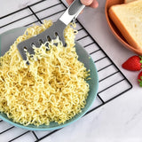 2x Spaghetti Tongs - Kitchen Tongs - Serving Tongs - BBQ Tongs - Stainless Steel and Silicone - Meat Tongs - Heat Resistant - Non-Stick - Barbecue Tongs - Spaghetti Tongs - Salad Tongs - Kitchen Utensils - Barbecue Accessory - 2 Different Shapes - Grey -