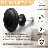Handles - 18 Pieces - Cabinet Handles - Furniture Handles - Kitchen Handle - Antique Knobs - 30MM - Cabinet Handles - Kitchen Cabinet Handles - Furniture Handle - Kitchen Handle - Door Handle - Drawer Handle - Incl. Screws - Stainless Steel - Black - Mode