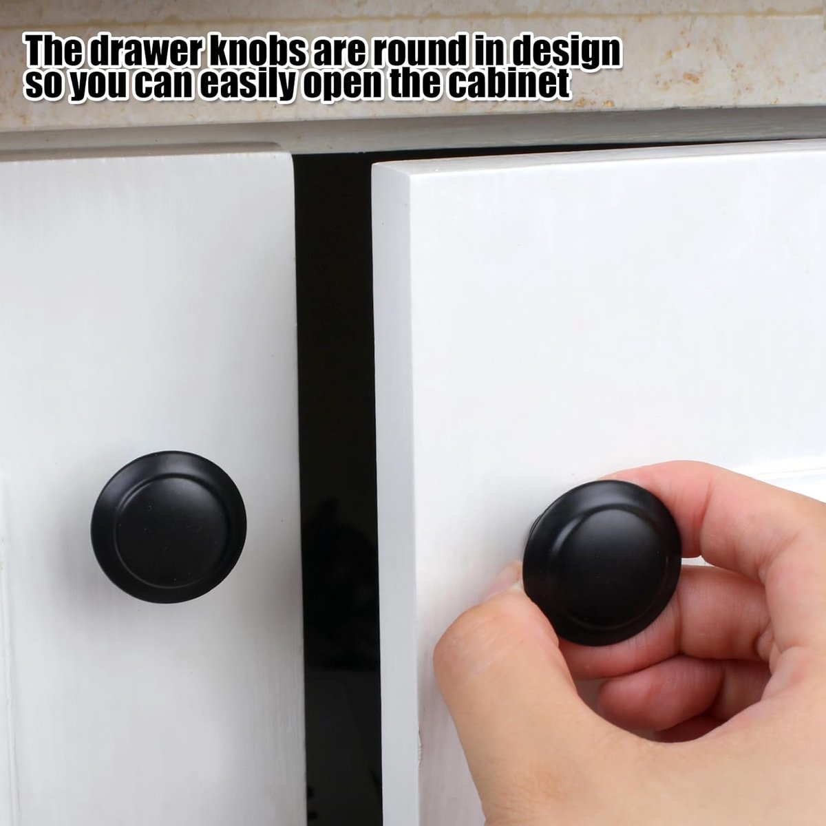 Handles - 18 Pieces - Cabinet Handles - Furniture Handles - Kitchen Handle - Antique Knobs - 30MM - Cabinet Handles - Kitchen Cabinet Handles - Furniture Handle - Kitchen Handle - Door Handle - Drawer Handle - Incl. Screws - Stainless Steel - Black - Mode