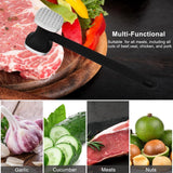 Meat Hammer - Meat Tenderizer - Hammer for Meat - Zinc Meat Beater - Meat Crusher - Meat Tenderizer - Ideal for Tenderizing Meat - Double-Sided - Hangable - Kitchen Utensils - BBQ Accessories - Black