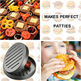 Hamburger Press - Stainless Steel - Hamburger Maker - Burger Press - Burger Press - Hamburger Presses - Hamburger Shaper - Burger Meat Press - Includes 100 Sheets of Wax Paper - Dishwasher Safe - BBQ Accessories - BBQ Tools
