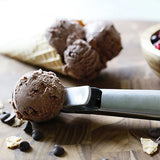 Ice Cream Scoop - 2 Pieces - Ice Cream Spoon - Ice Cream Scooping Spoon - Small Ice Cream Scoop - Ice Cream Ball Tongs - Portioning Spoon - Ice Cream Ball Tongs - Fruit Scoop - Eject Valve - Includes Releaser - Kitchen Utensils - Ergonomic - For Ice - Sta