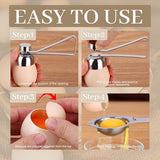 Eggshell Cutter - Stainless Steel - Eggshell Opener - Egg Beheader - Egg Topper - Egg Slicers - Egg Topper - Eggshell Splitters - Egg Pricker - Eggshell Cracker - No Dirty Hands - Opening Raw Eggs - Kitchen Utensils - Gift