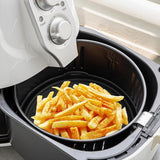 Airfryer Silicone Containers - 2 Pieces - Airfryer Accessories - Airfryer Basket - Reusable Drip Tray - BPA Free - Foldable - Baking Paper Alternative - Basket Baking Pan - Air Fryer - Disposable Container Alternative - Dishwasher Safe - Black